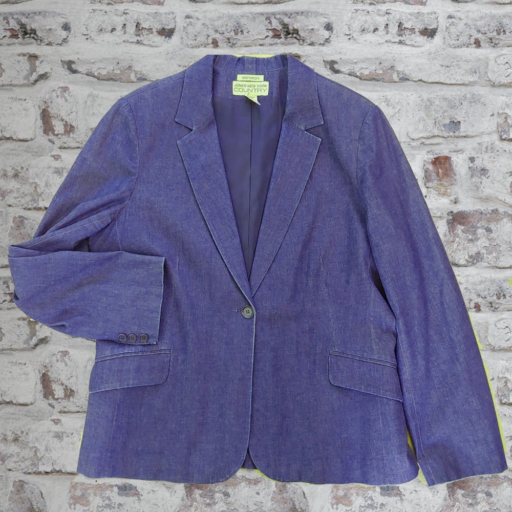 Vintage Jones NewYork Country Classic Denim Blazer